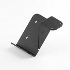 Black metal bracket on a white background