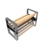 Bench with wooden seat and metal conector LuxShade Sofa